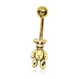 Teddy Bear Shaped Belly Piercing DSB-24